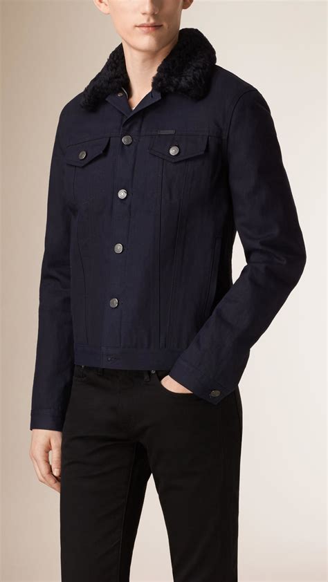 men burberry pattern jacket|burberry denim jacket men's.